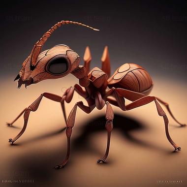 3D model Pogonomyrmex araucania (STL)